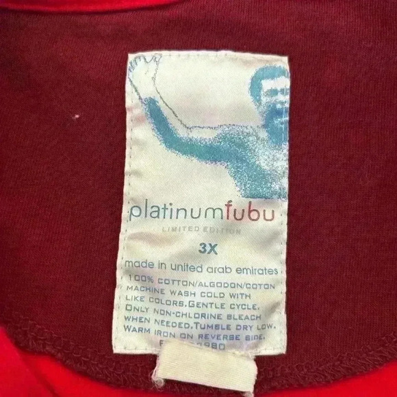 Vintage Y2K Platinum Fubu Red Muhammad Ali Tee Size 3XL - Picture 7 of 7